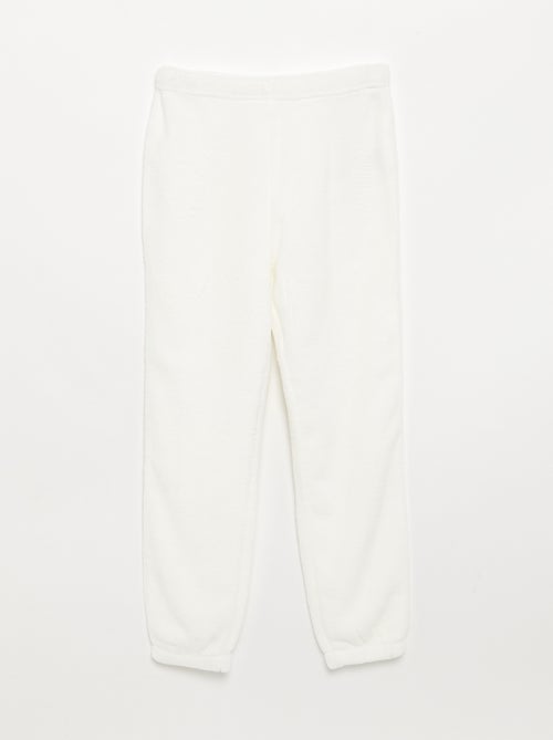 Pyjama 2 pièces en polaire corail - Sweat + pantalon - Kiabi