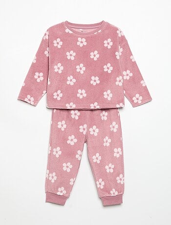 Pyjama 2 pièces en polaire