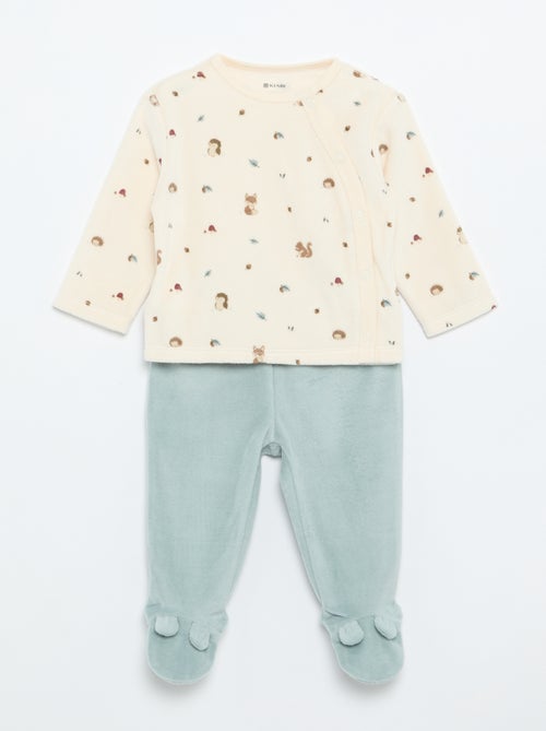 Pyjama 2 pièces en velours - Kiabi Pyjama 2 pièces en velours - Kiabi