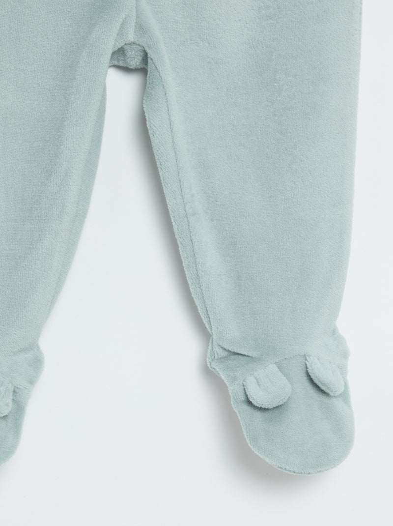 Pyjama 2 pièces en velours Bleu - Kiabi
