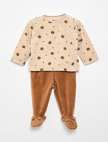 Pyjama 2 pièces en velours