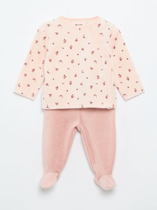 Pyjama 2 pièces en velours