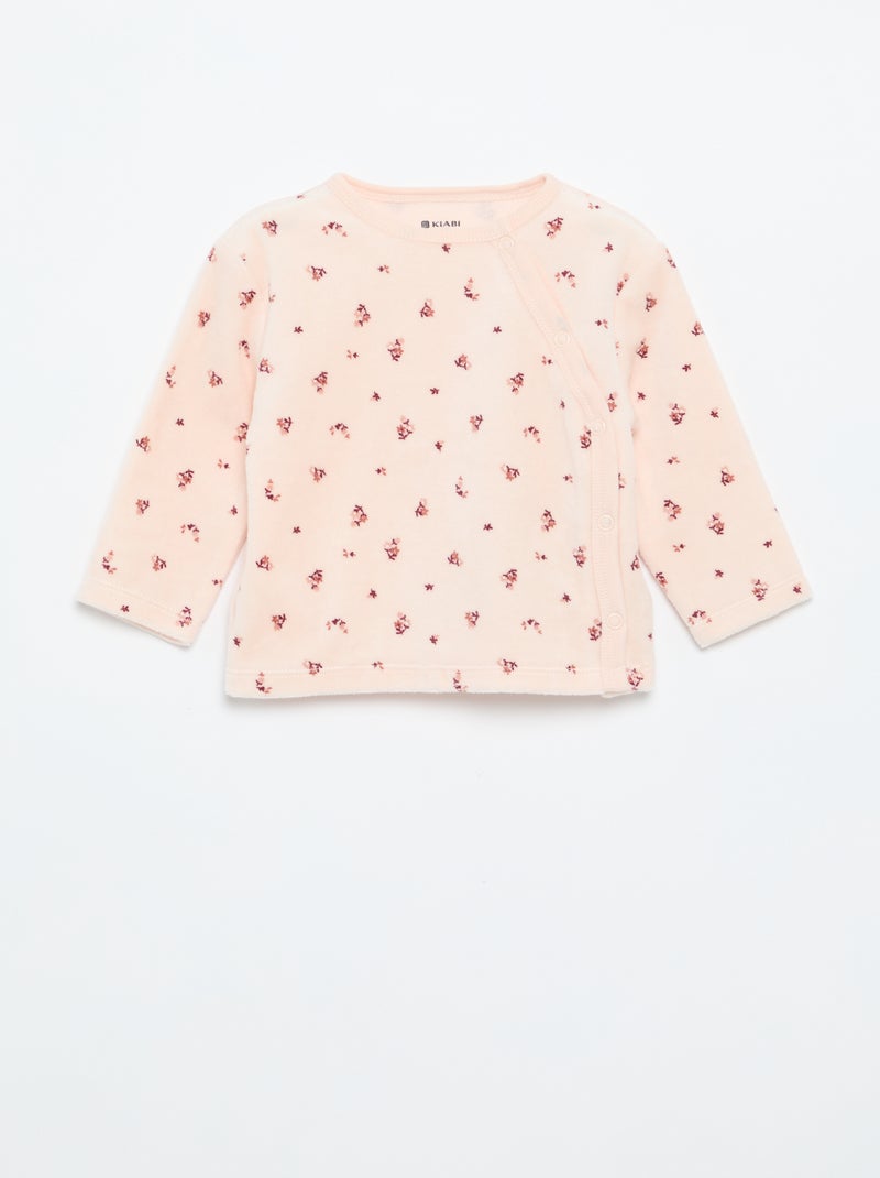 Pyjama 2 pièces en velours Rose - Kiabi