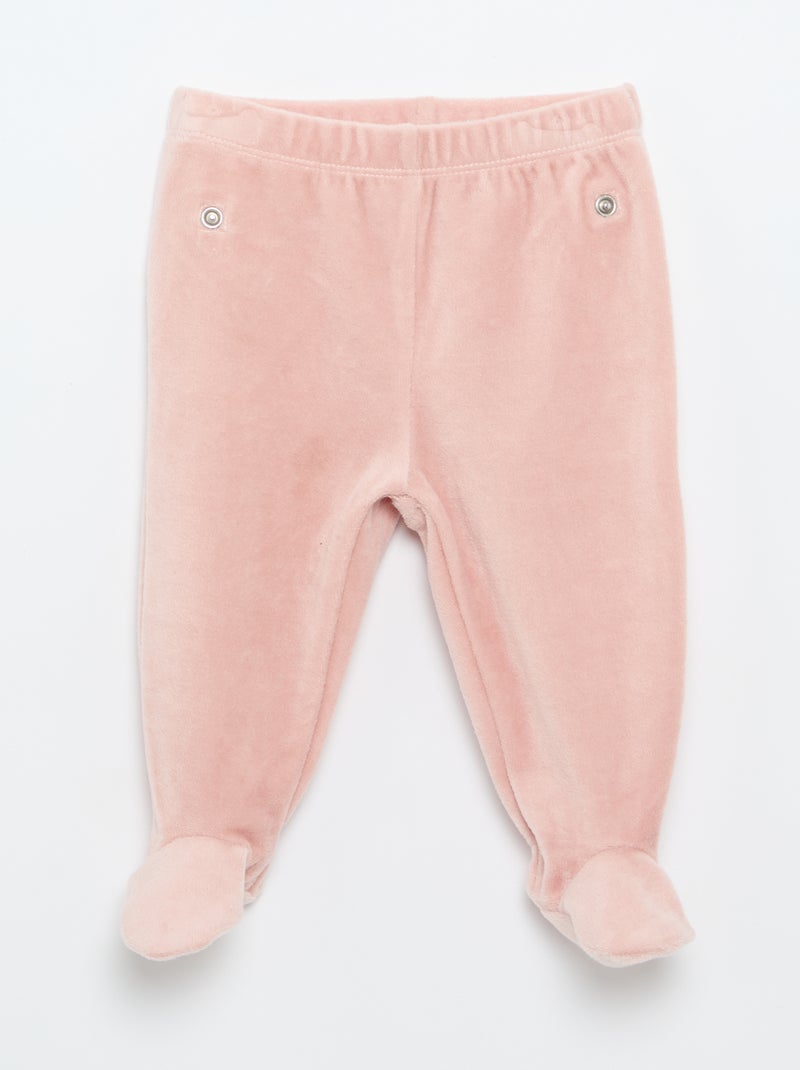 Pyjama 2 pièces en velours Rose - Kiabi