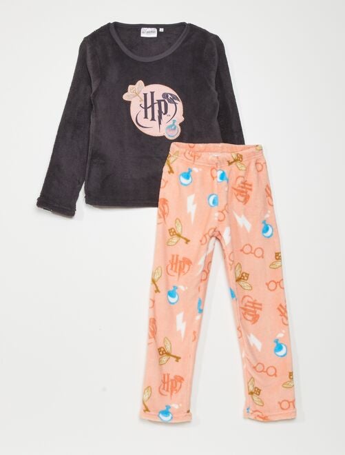 Schlafanzug Harry Potter Pyjama Aus Velours Langärmelig, Weiß
