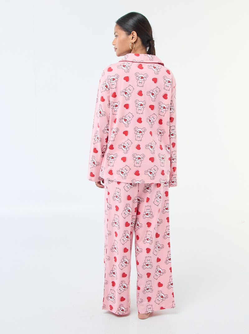 Pyjama 2 pièces imprimé 'Bisounours' Rose - Kiabi
