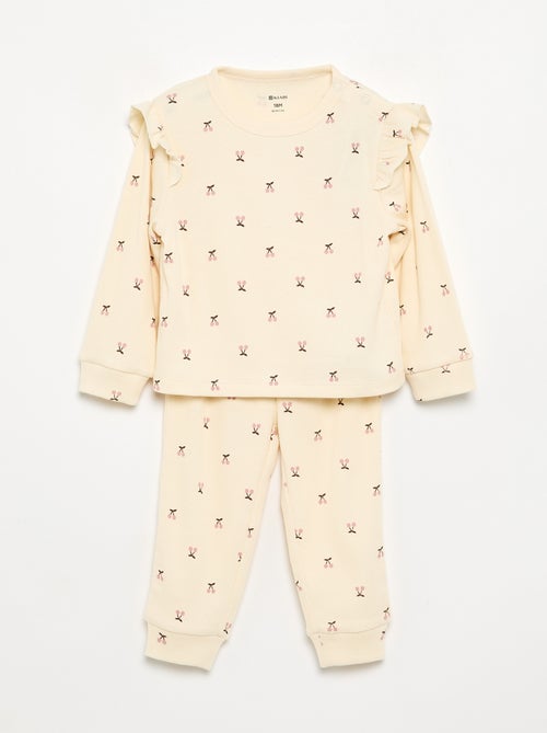 Pyjama 2 pièces imprimé en rib - Kiabi Pyjama 2 pièces imprimé en rib - Kiabi