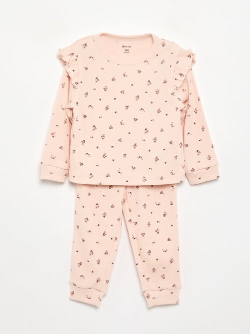 Pyjama 2 pièces imprimé en rib - Kiabi Pyjama 2 pièces imprimé en rib - Kiabi