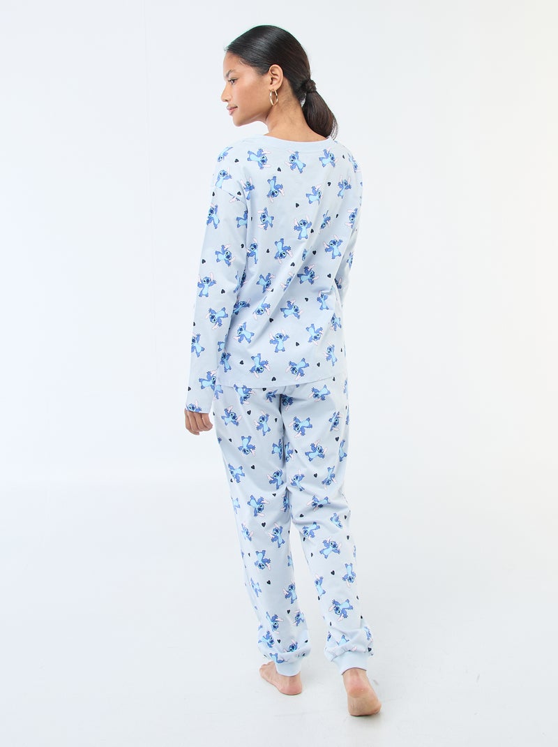 Pyjama 2 pièces imprimé 'Stitch' Bleu - Kiabi