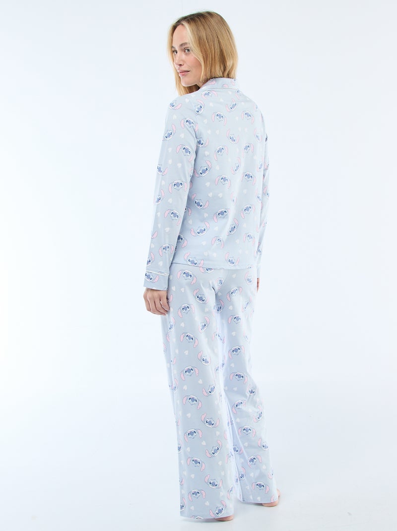 Pyjama 2 pièces imprimé 'Stitch' Bleu - Kiabi