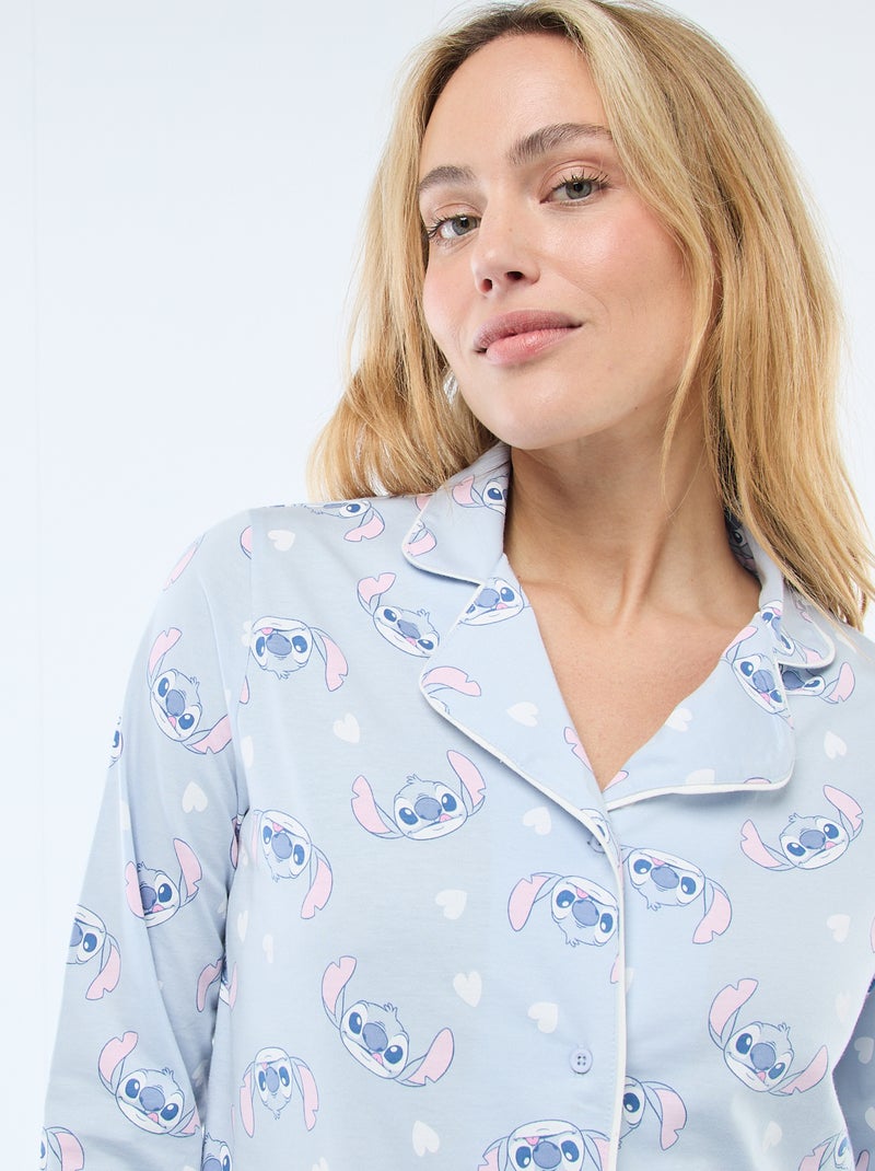 Pyjama 2 pièces imprimé 'Stitch' Bleu - Kiabi