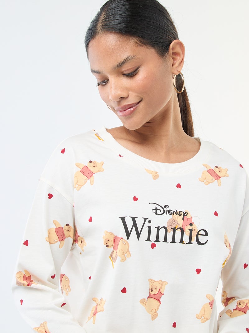 Pyjama 2 pièces imprimé 'Winnie' Blanc - Kiabi