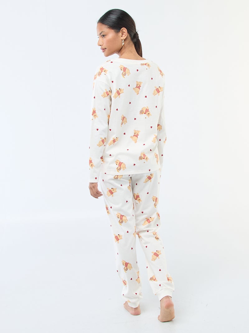 Pyjama 2 pièces imprimé 'Winnie' Blanc - Kiabi