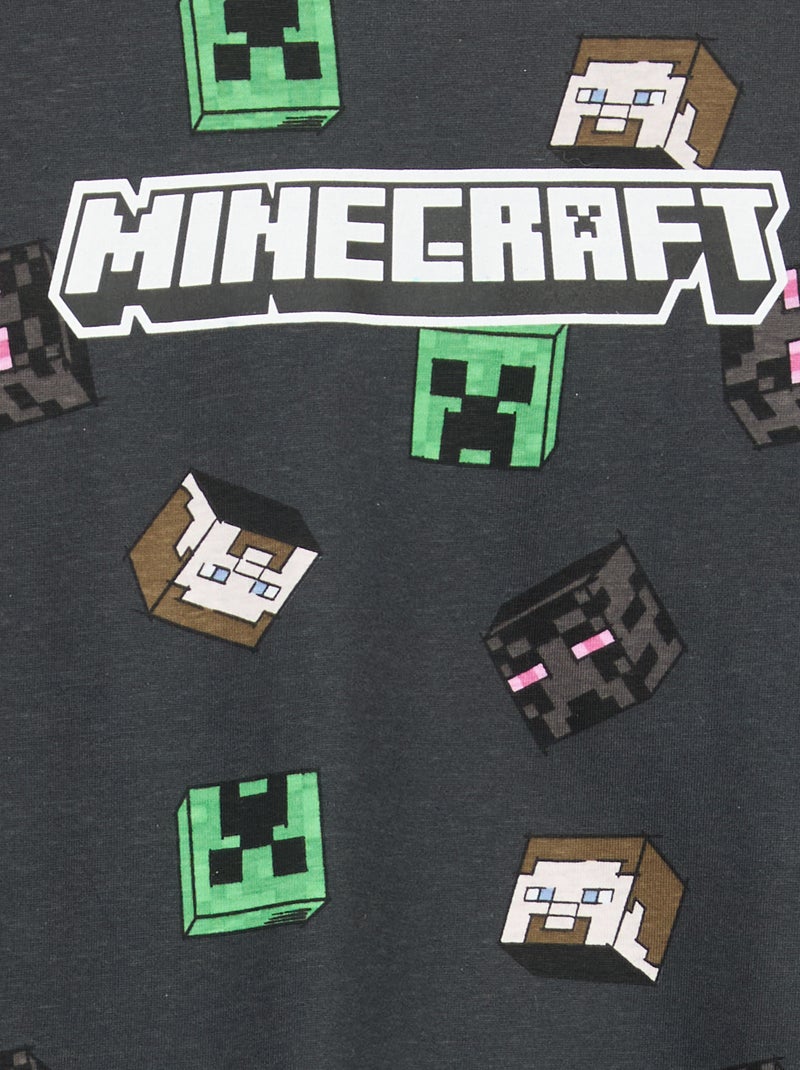 Pyjama 2 pièces 'Minecraft' Bleu - Kiabi