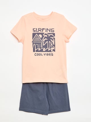 Pyjama 2 pièces short + T-shirt