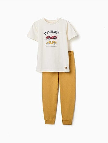 Pyjama à manches courtes avec imprimé voitures de course