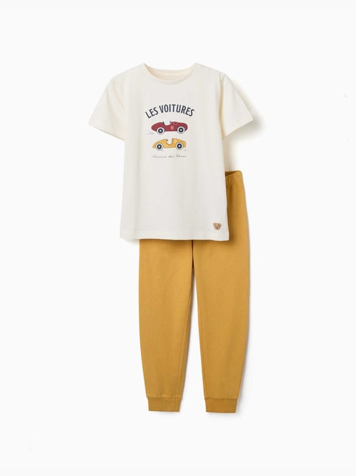 Pyjama à manches courtes avec imprimé voitures de course - Kiabi