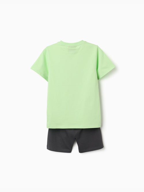 Pyjama à manches courtes en coton avec imprimé Minecraft - Kiabi Pyjama à manches courtes en coton avec imprimé Minecraft - Kiabi