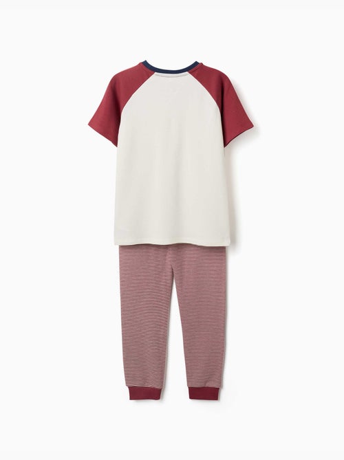 Pyjama à manches courtes en coton avec masque rembourré - Kiabi