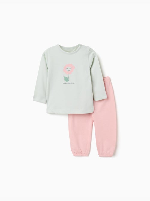 Pyjama à manches longues avec imprimé de fleurs - Kiabi Pyjama à manches longues avec imprimé de fleurs - Kiabi