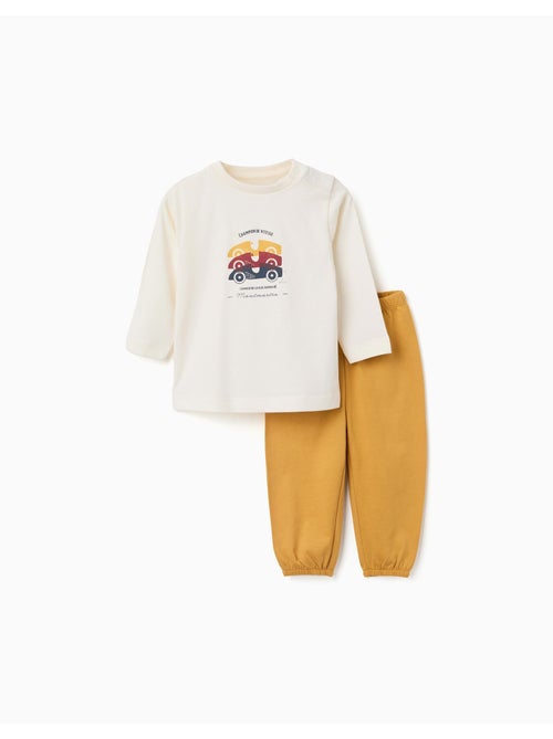 Pyjama à manches longues avec imprimé de voitures de course - Kiabi
