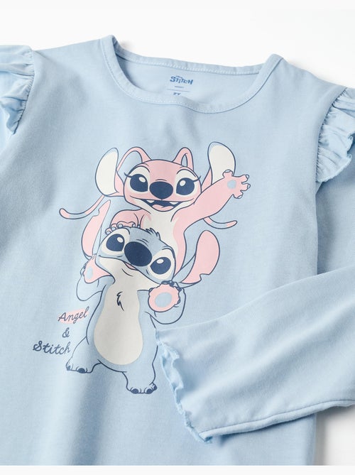 Pyjama à manches longues avec imprimé Stitch & Angel - Kiabi