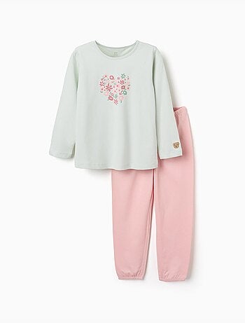 Pyjama à manches longues et imprimé fleurs