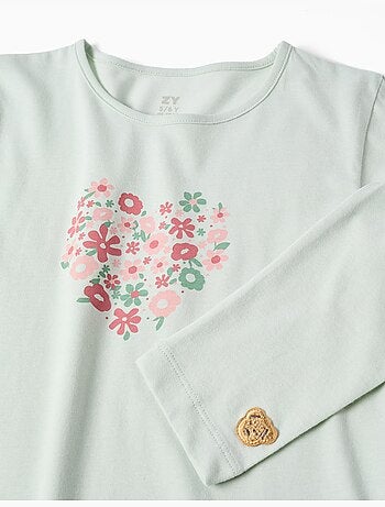 Pyjama à manches longues et imprimé fleurs