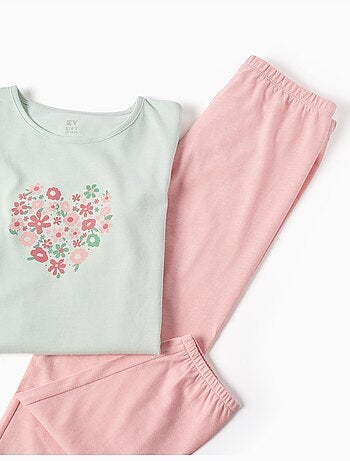 Pyjama à manches longues et imprimé fleurs