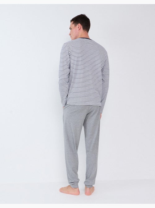 Pyjama à rayures en maille interlock, mo fashion - Kiabi