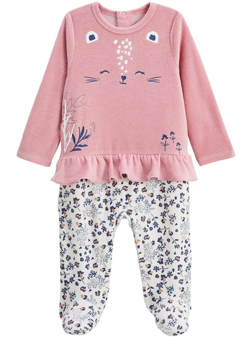 Pyjama b?b? en velours C?leste - Kiabi