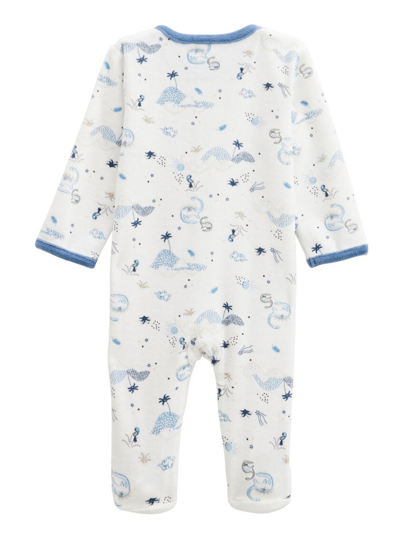 Pyjama b?b? en velours Dune Valley Ecru - Kiabi