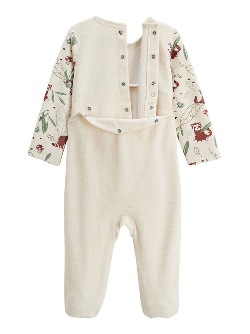 Pyjama b?b? en velours Gustin Beige - Kiabi