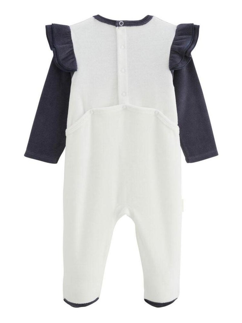Pyjama b?b? en velours Holamuchacha Ecru - Kiabi