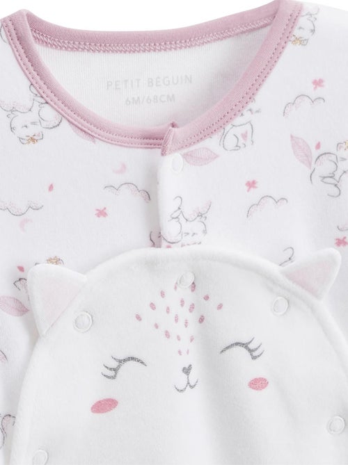 Pyjama b?b? en velours ouverture pont Miss Chatchatchat - Kiabi