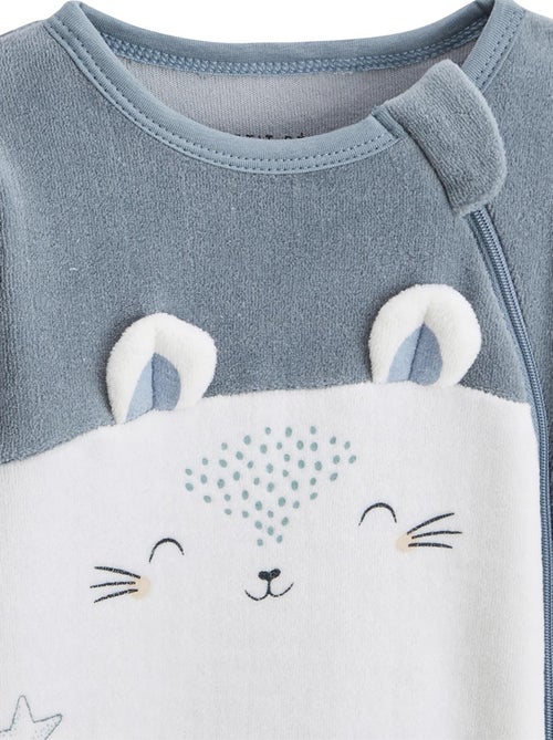 Pyjama b?b? en velours ouverture zipp?e R?verie - Kiabi