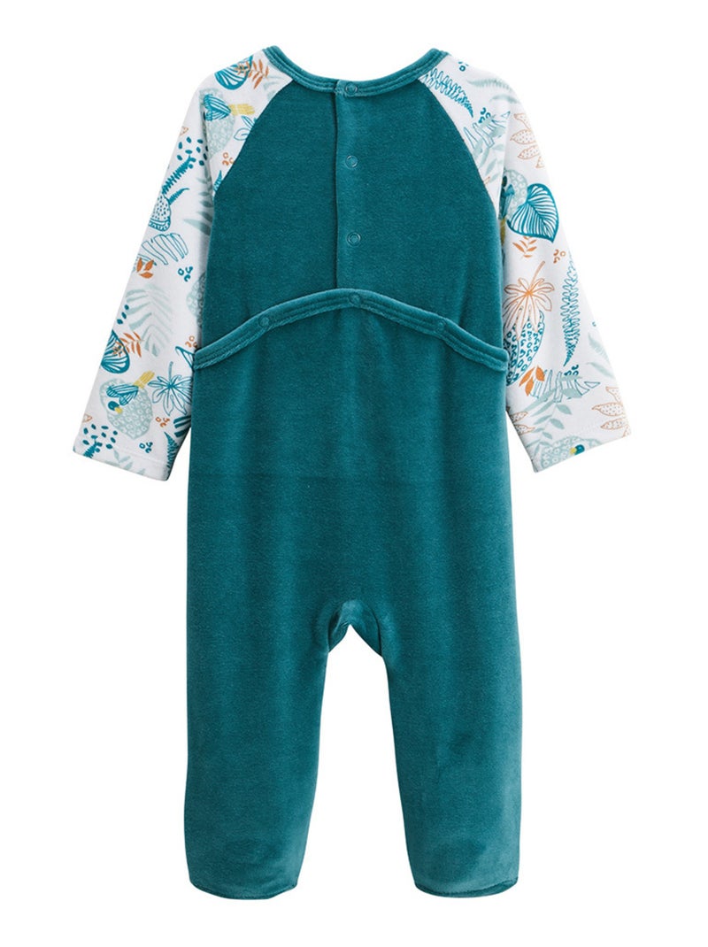 Pyjama b?b? en velours Rom?o Bleu - Kiabi