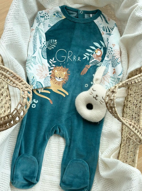 Pyjama b?b? en velours Rom?o - Kiabi