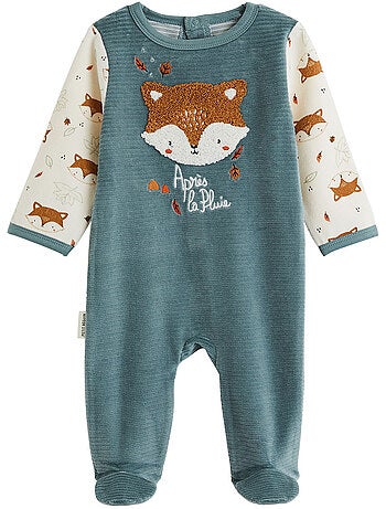 Pyjama bébé en velours ginkgo