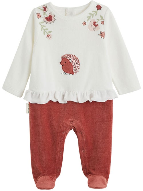 Pyjama bébé en velours Harmony - Kiabi