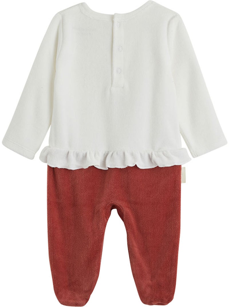 Pyjama bébé en velours Harmony Rose - Kiabi
