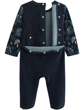 Pyjama bébé en velours jungle friends
