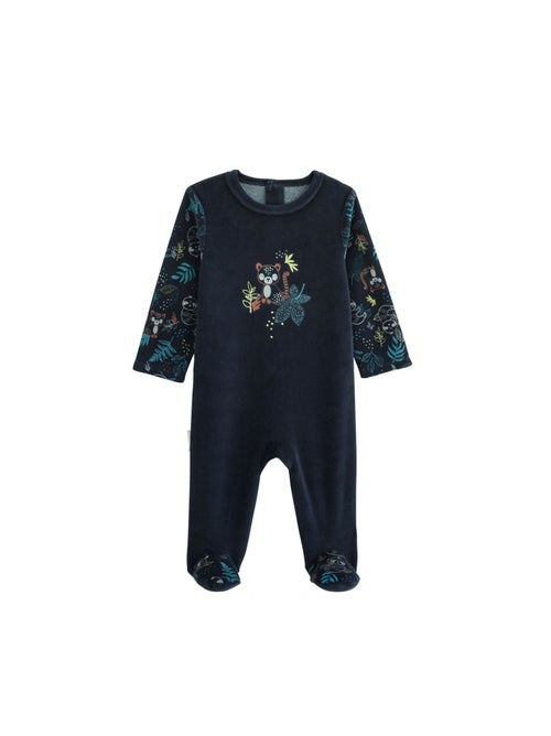 Pyjama bébé en velours jungle friends - Kiabi