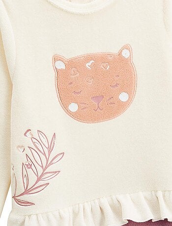 Pyjama bébé en velours matcha