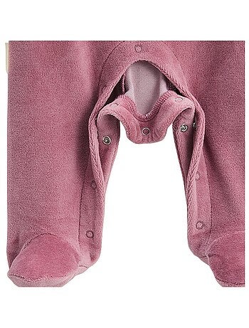 Pyjama bébé en velours matcha