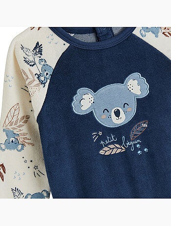 Pyjama bébé en velours mathéo