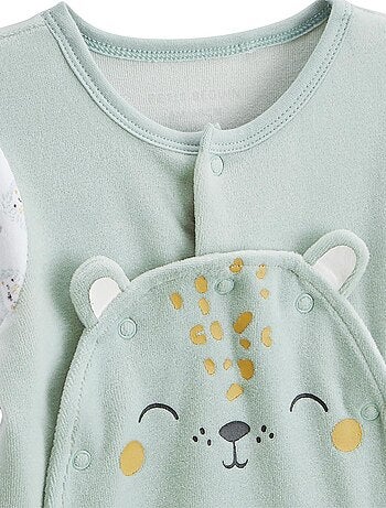 Pyjama bébé en velours ouverture pont kenya