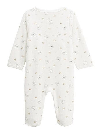 Pyjama bébé en velours ouverture pont mon petit chou du pérou