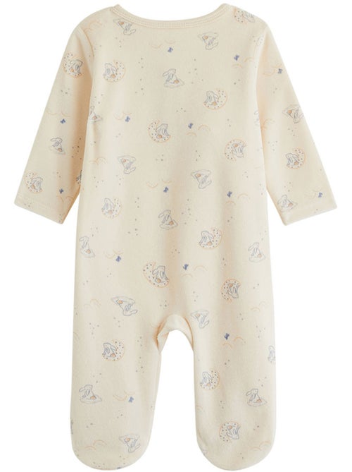 Pyjama bébé en velours ouverture pont voix lactée - Kiabi