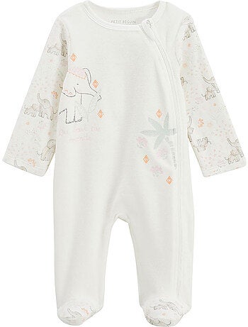 Pyjama bébé en velours ouverture zippée badian